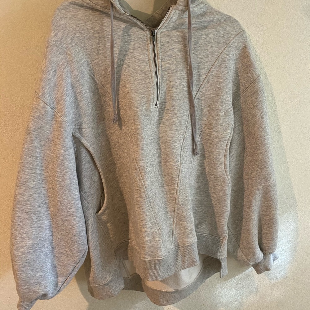Free people half zip hoodie